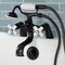 Kingston Brass Deck Mount Clawfoot Tub Faucet with Hand Shower, Oil Rubbed Bronze KS227PXORB - alternate 4